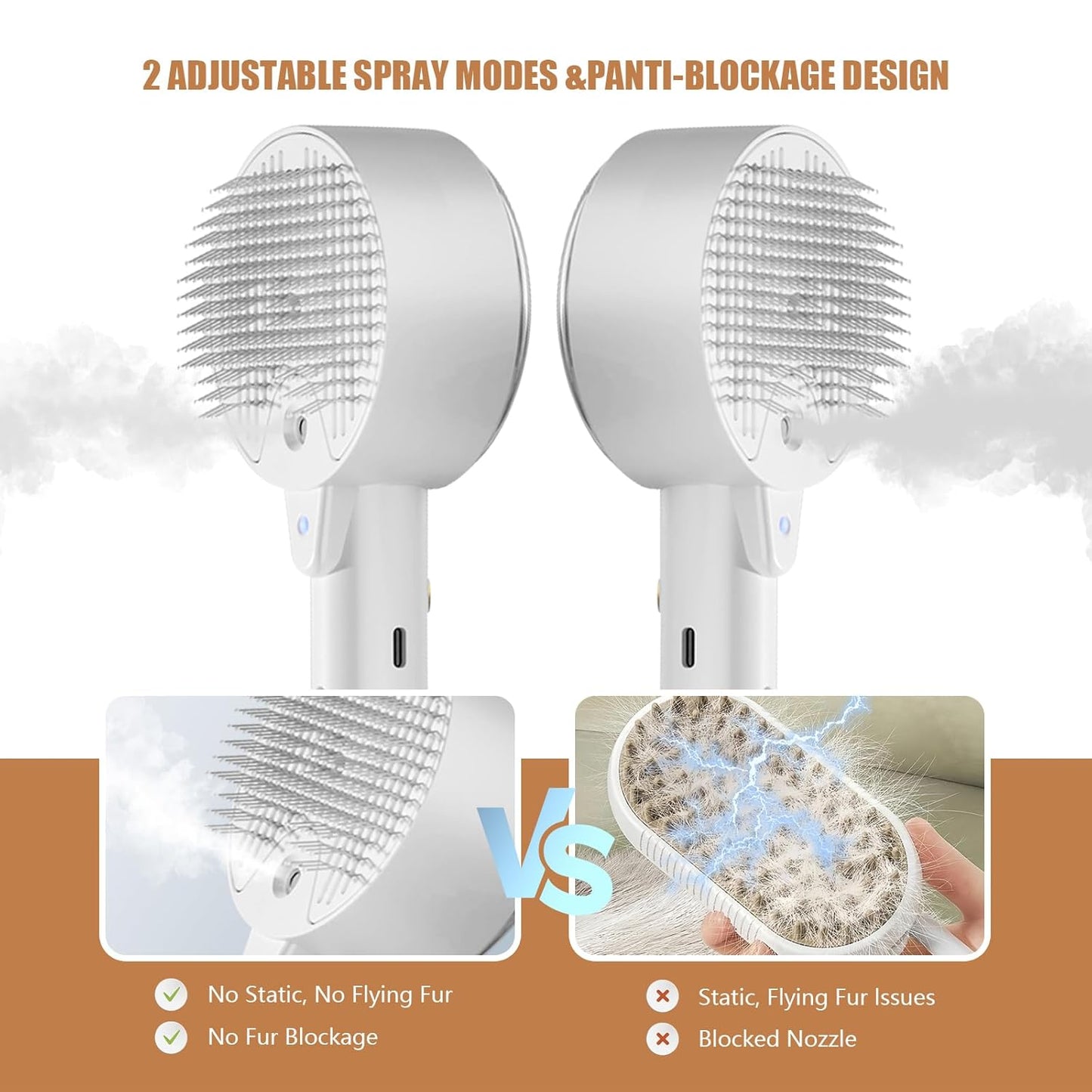 Phonery SilkyFur ® Cat Steam Brush-Getphonery