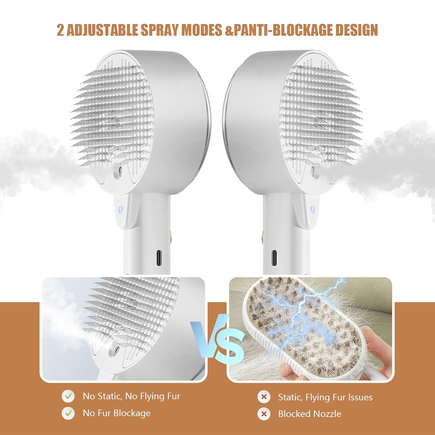 Phonery SilkyFur ® Cat Steam Brush-Getphonery