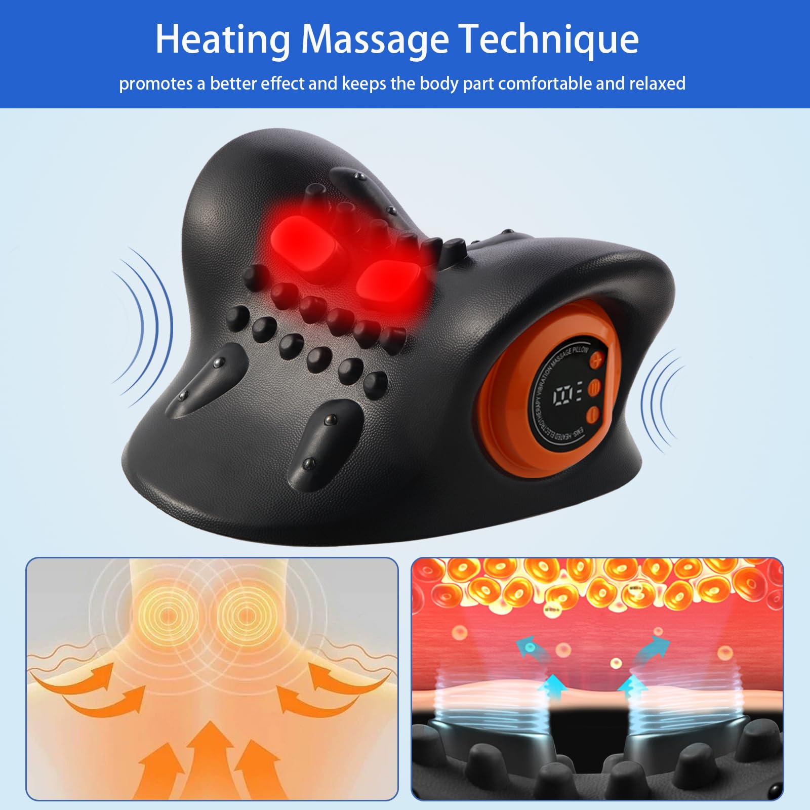 Phonery ZenFlow heated cervical neck pillow