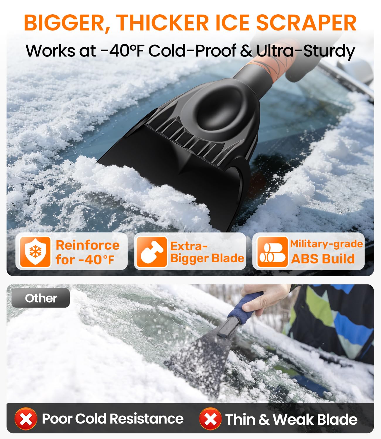 Phonery Torrent Tools 3 in 1 car snow brush