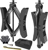 Camper Wheel Chock Stabilizer 2 Sets for RV Travel Trailer Heavy Duty X-Shaped RV Stabilizer Wheel Chock Anti-Move Tire Wheel Chock