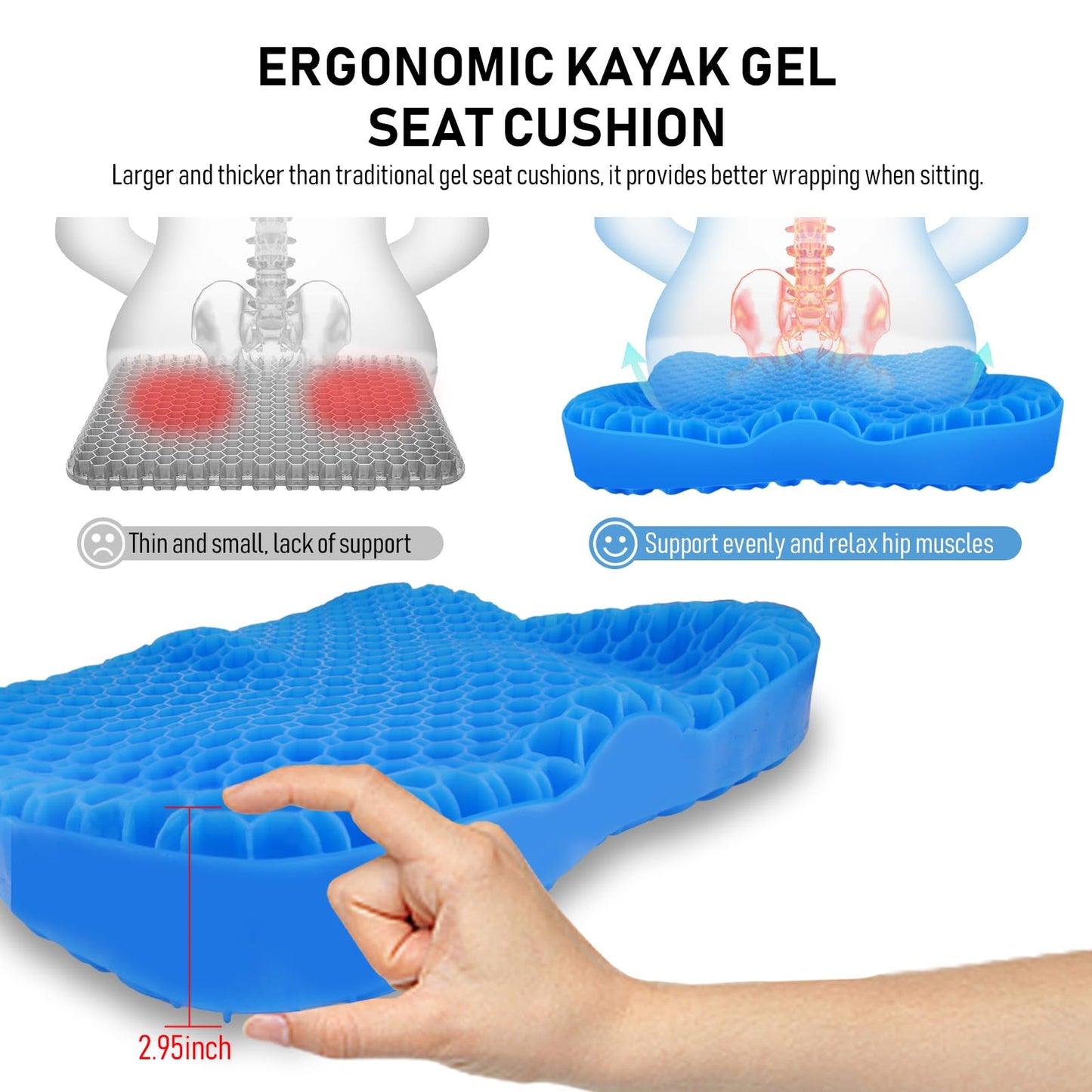 Phonery YakComfort ® Kayak Seat Cushion