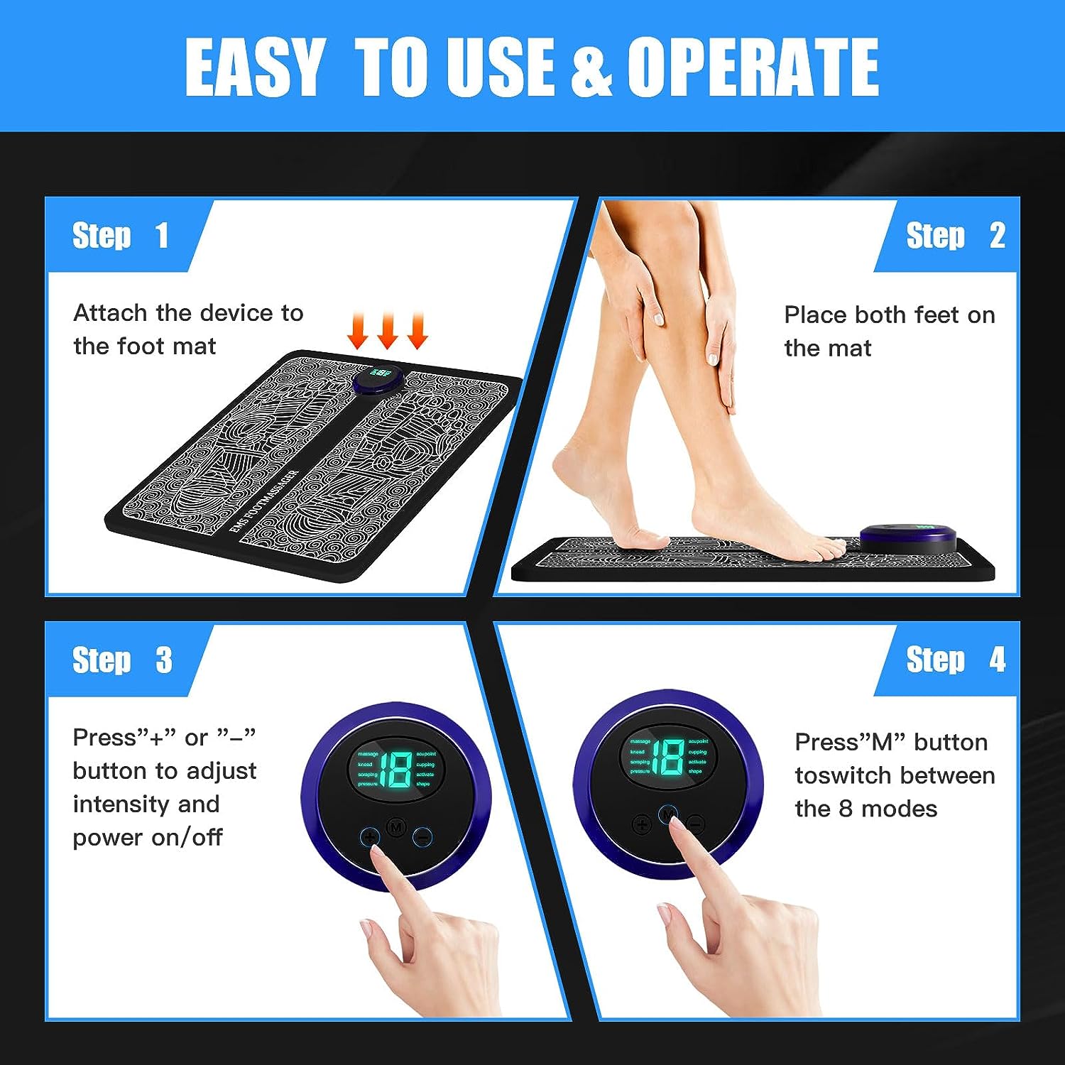 Phonery NeuroTone ® Foot Massager Mat for Neuropathy-Getphonery