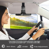 Sun Visor Extender for Cars，Adjustable Polarized Sun Visor Extender ，Polarized Car Sun Visor，Safe Driving Extension for Glare/UV ，Clip on, Universal (Universal, L)