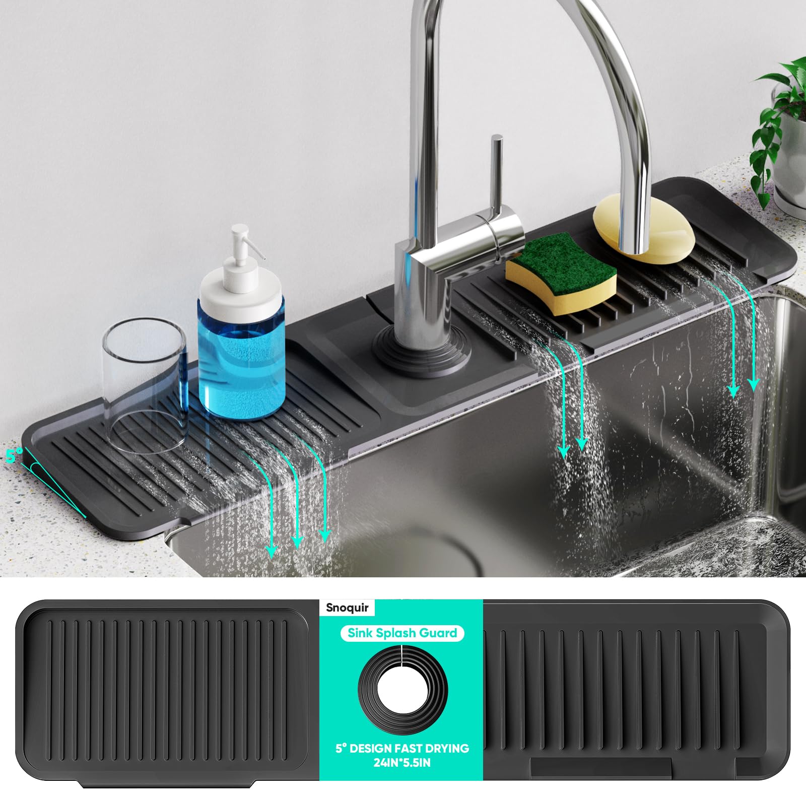 Phonery DrySink ® Faucet Mat for Kitchen Sink-Getphonery
