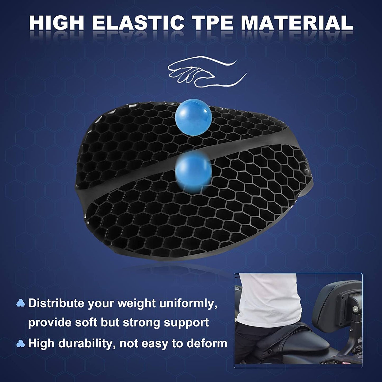 Phonery Honeycomb ® Universal Motorcycle Seat Cushion-Getphonery