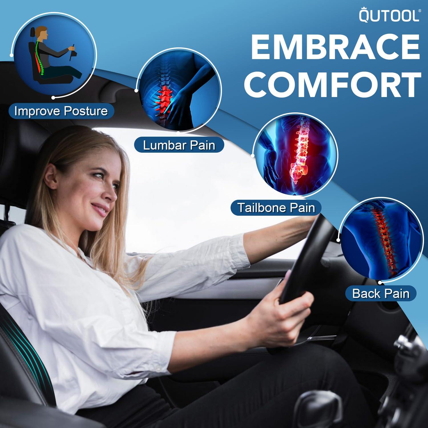 Lumbar Support Pillow - Phonery ComfyBack ® Lumbar Support Pillow