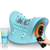 Hugterra Neck Massager 2025, Neck Stretcher Cervical Traction with Heat, 3 Modes, Portable Massage Neck Hump Corrector for Pain Relief and Muscle Relax, 26° Angle Cervical Traction Device
