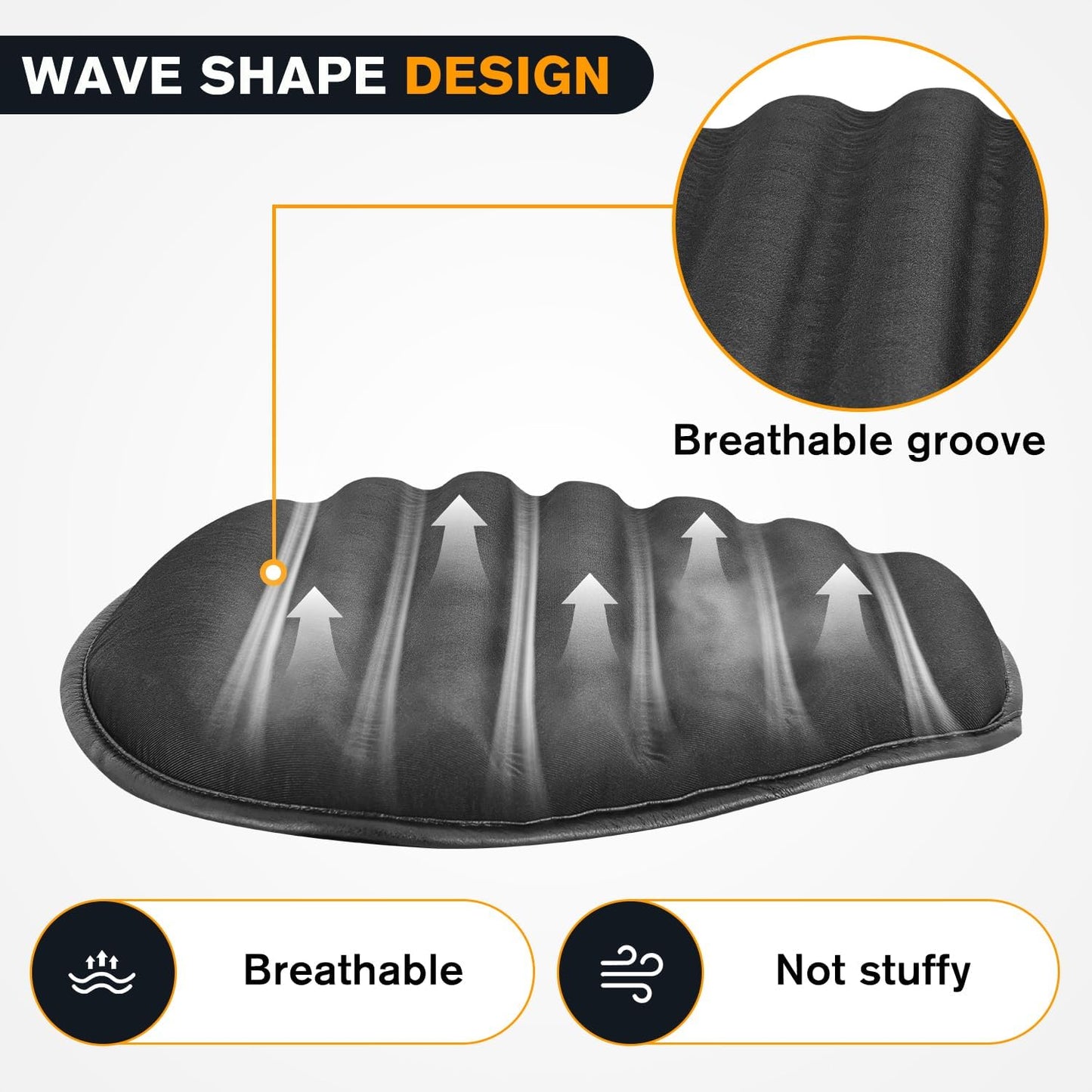 Phonery SaddleSoothe ® Motorcycle Gel Seat Cushion