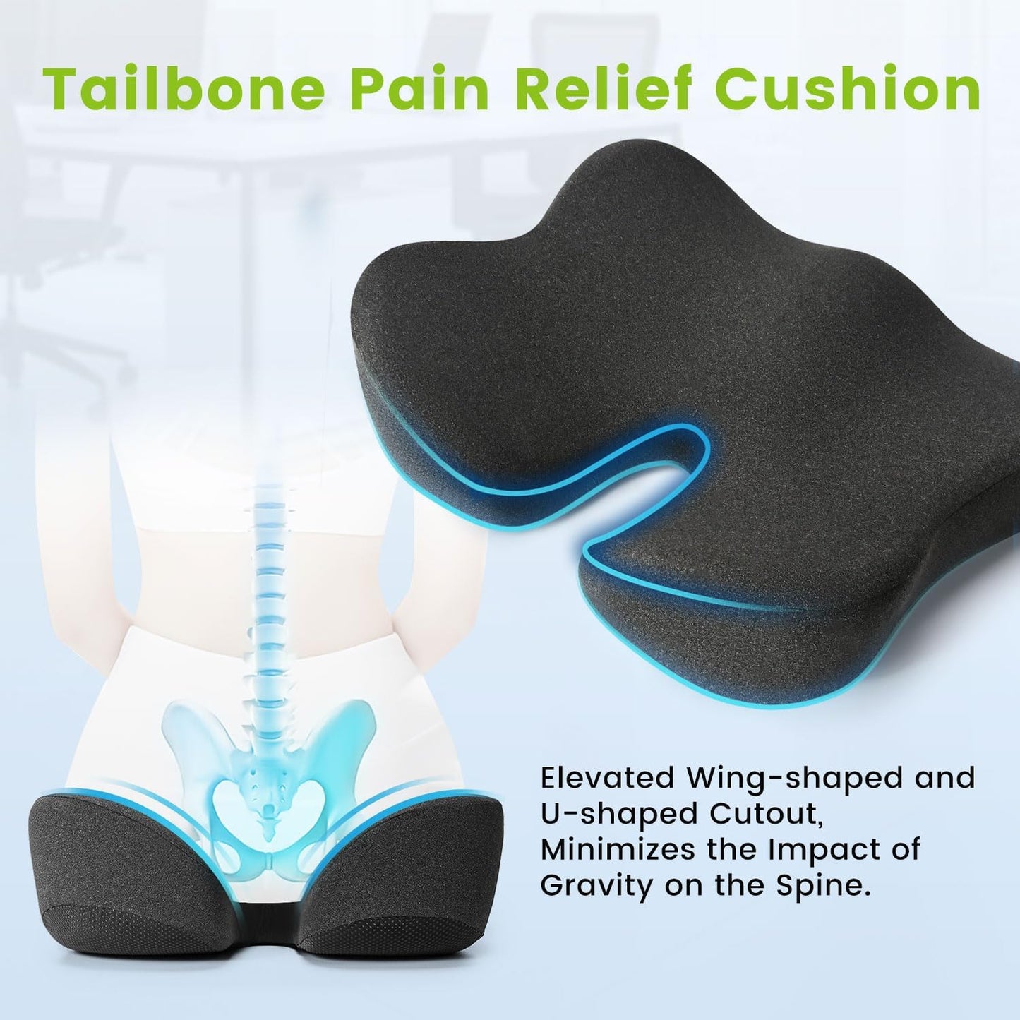 Phonery SeatHaven ® Wheelchair Seat Cushion