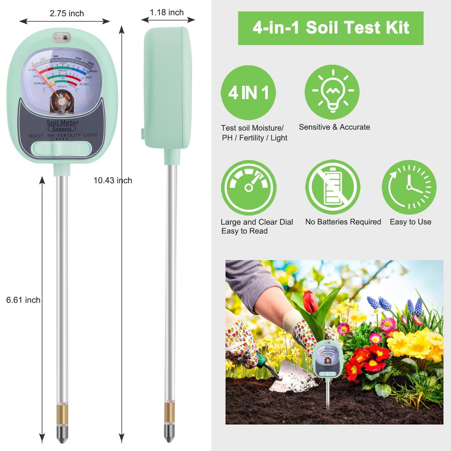 Phonery TerraSense ® Soil Moisture Meter-Getphonery