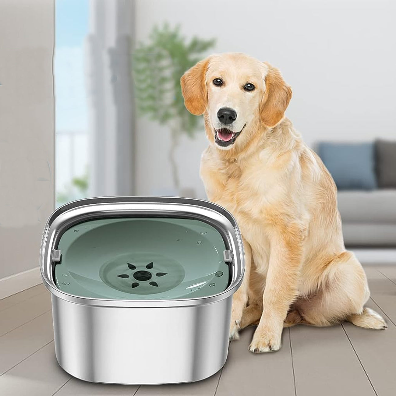 Phonery SplashShield ® Spill Proof Water Bowl for Large Dogs-Getphonery