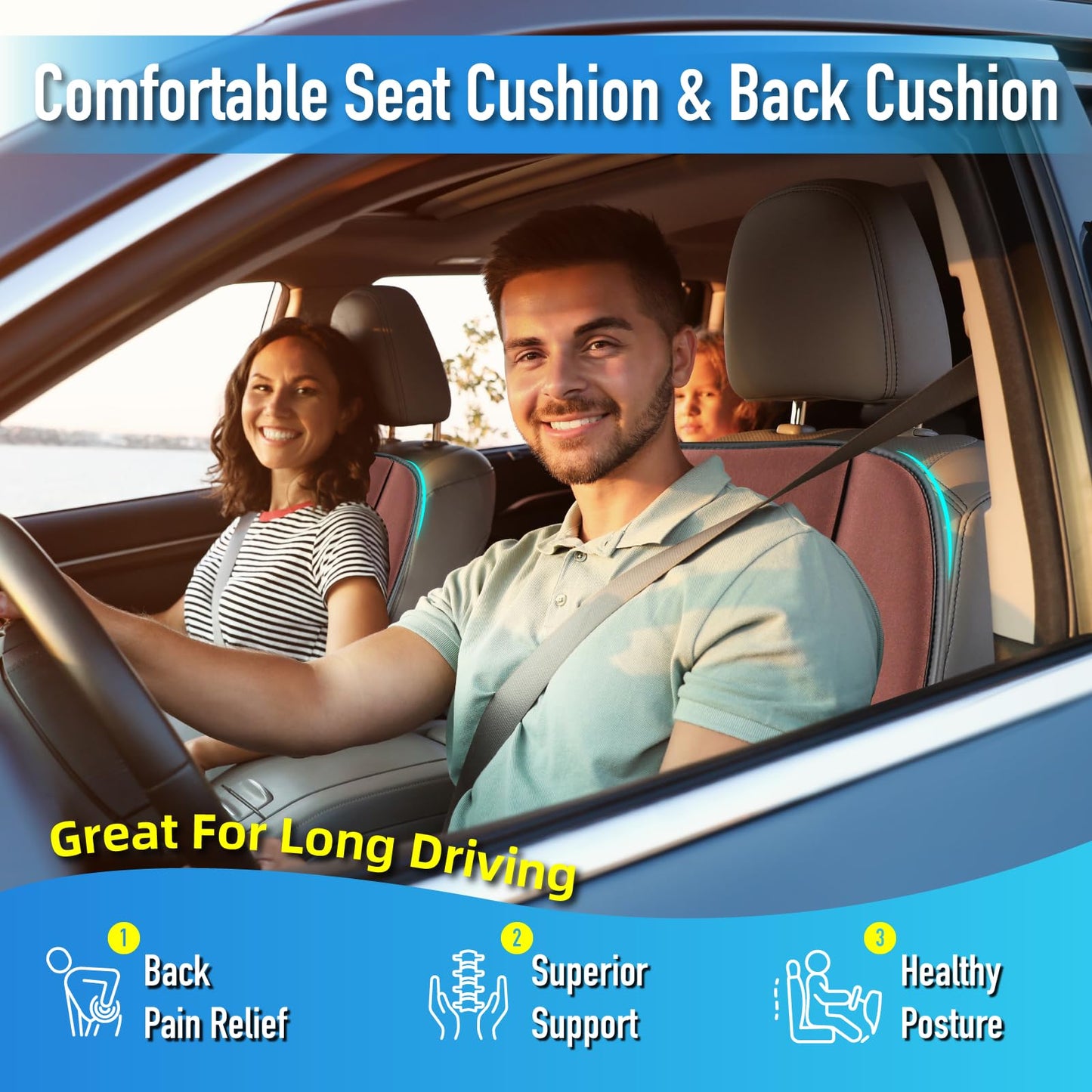 Phonery BackEase ® Car Seat Cushion-Getphonery