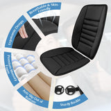 Car Seat Cushion, Memory Foam Cushion for Car Seat, Lumbar Support Pillow, Seat Cushion for Full Back and Seat, Ideal for Car Seat Driver, Office Chair, Wheelchair and Back Pain Relief (Black)