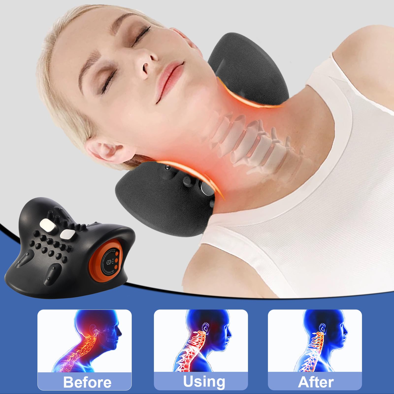 Phonery ZenFlow heated cervical neck pillow