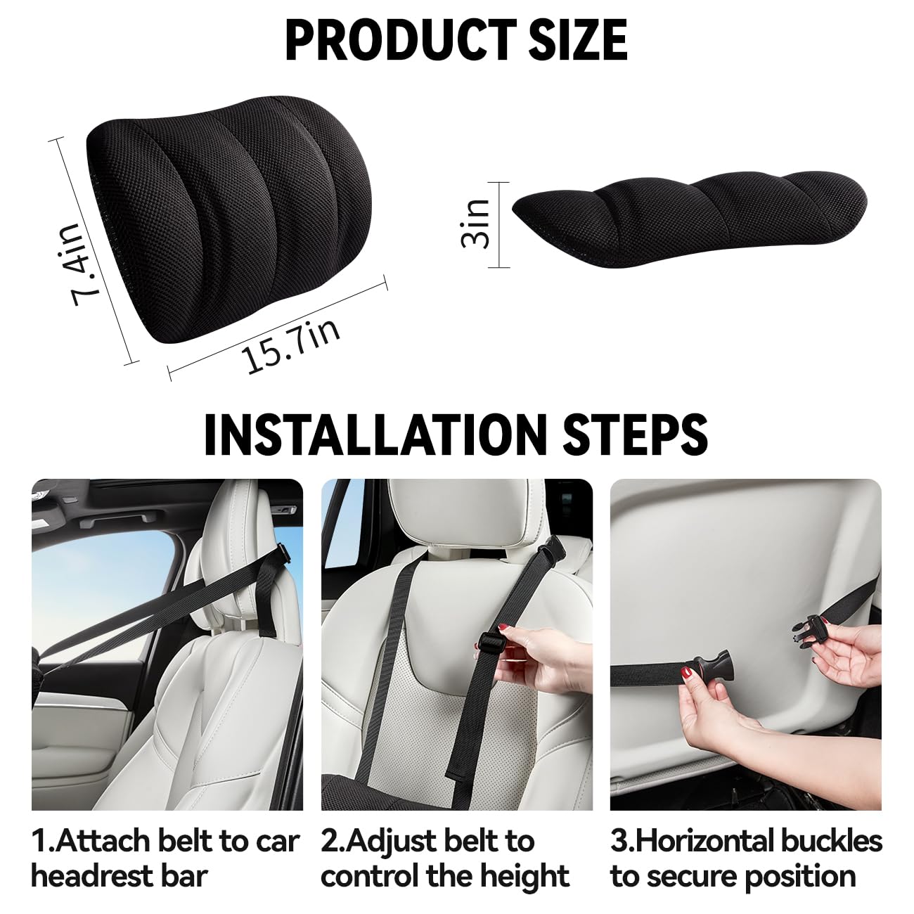 Phonery LumbroFlex ® Lumbar Support Pillow for Car