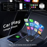 2025 Upgraded Wireless CarPlay Adapter, Hidden Interface, Converts Wired to Wireless, Plug & Play, Compatible with iPhone (iOS 10 and Above) for Cars 2016+ - Black