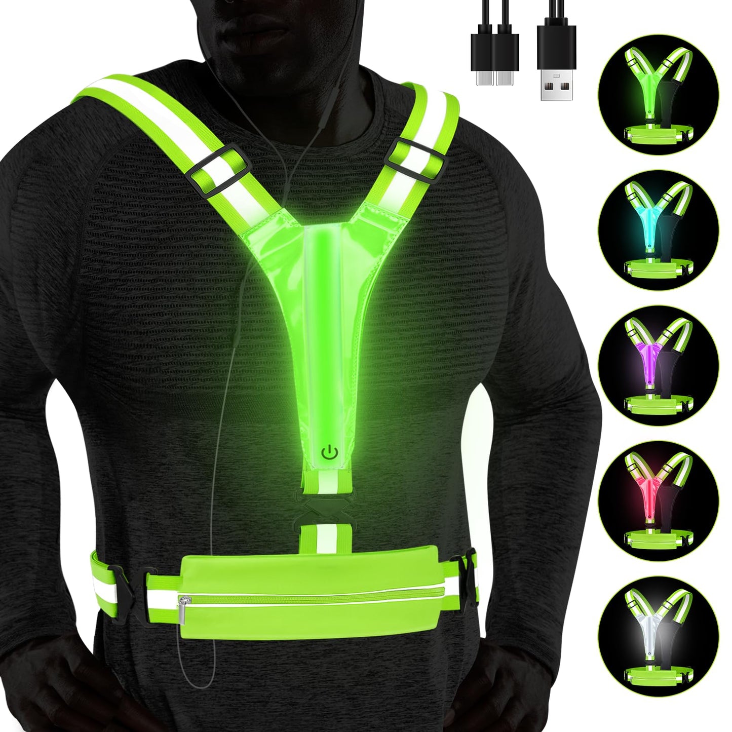 Phonery LumiVest ® Light Up Running Vest-Getphonery
