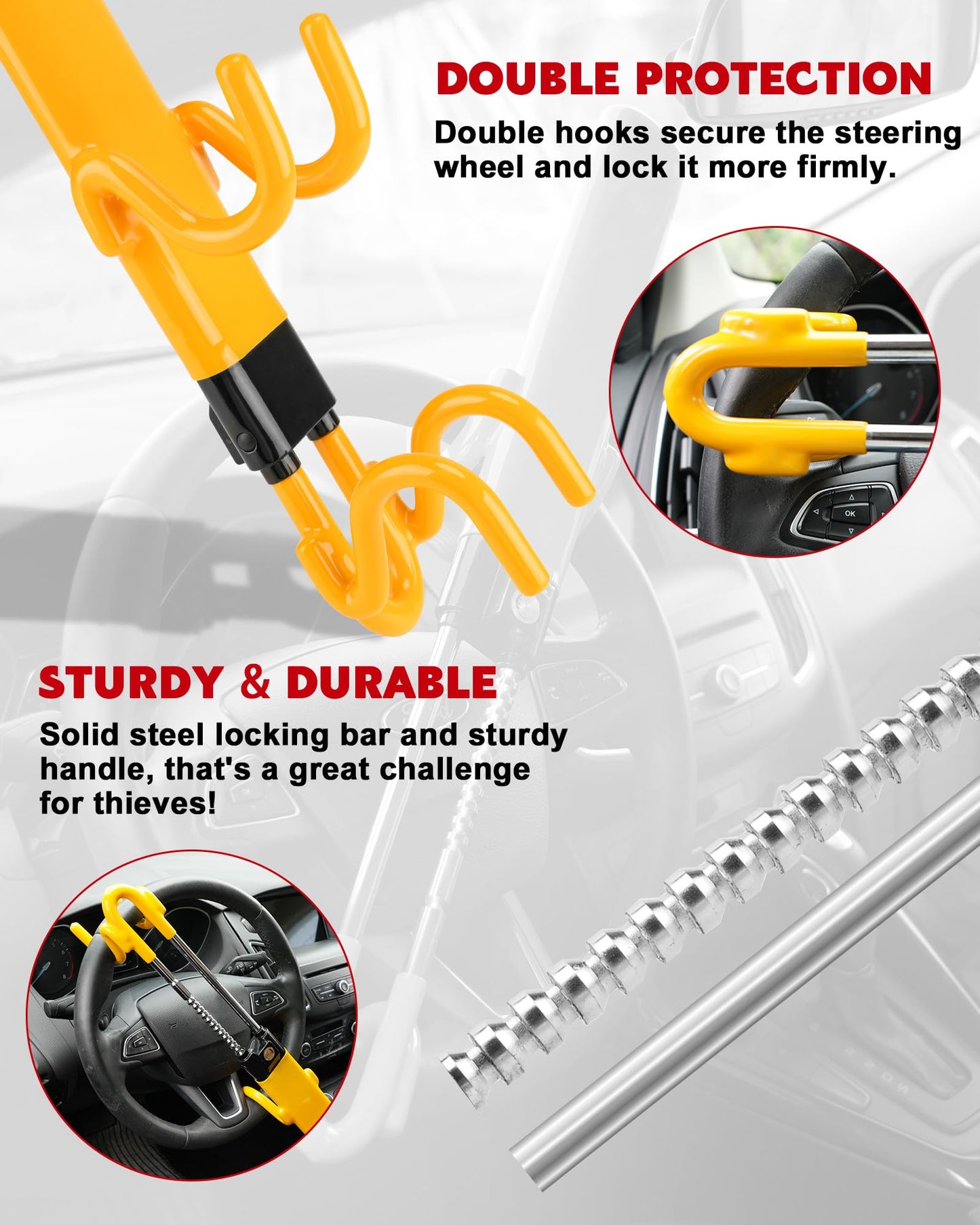 Phonery ArmorGrip  ® Steering Wheel Lock