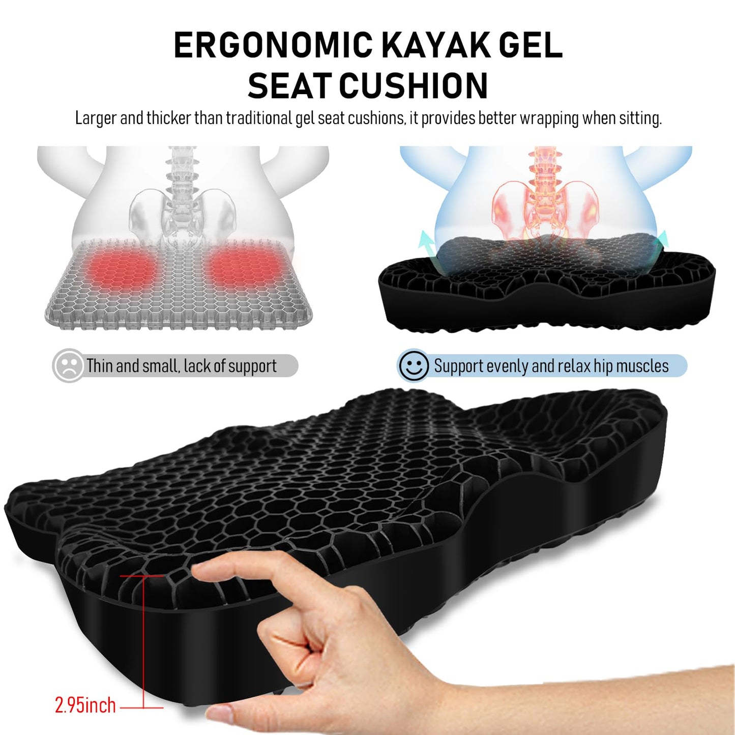 Phonery YakComfort ® Kayak Seat Cushion