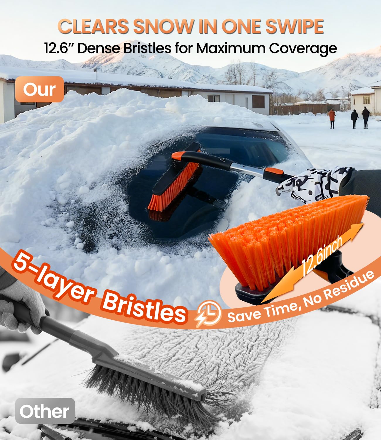 Phonery Torrent Tools 3 in 1 car snow brush