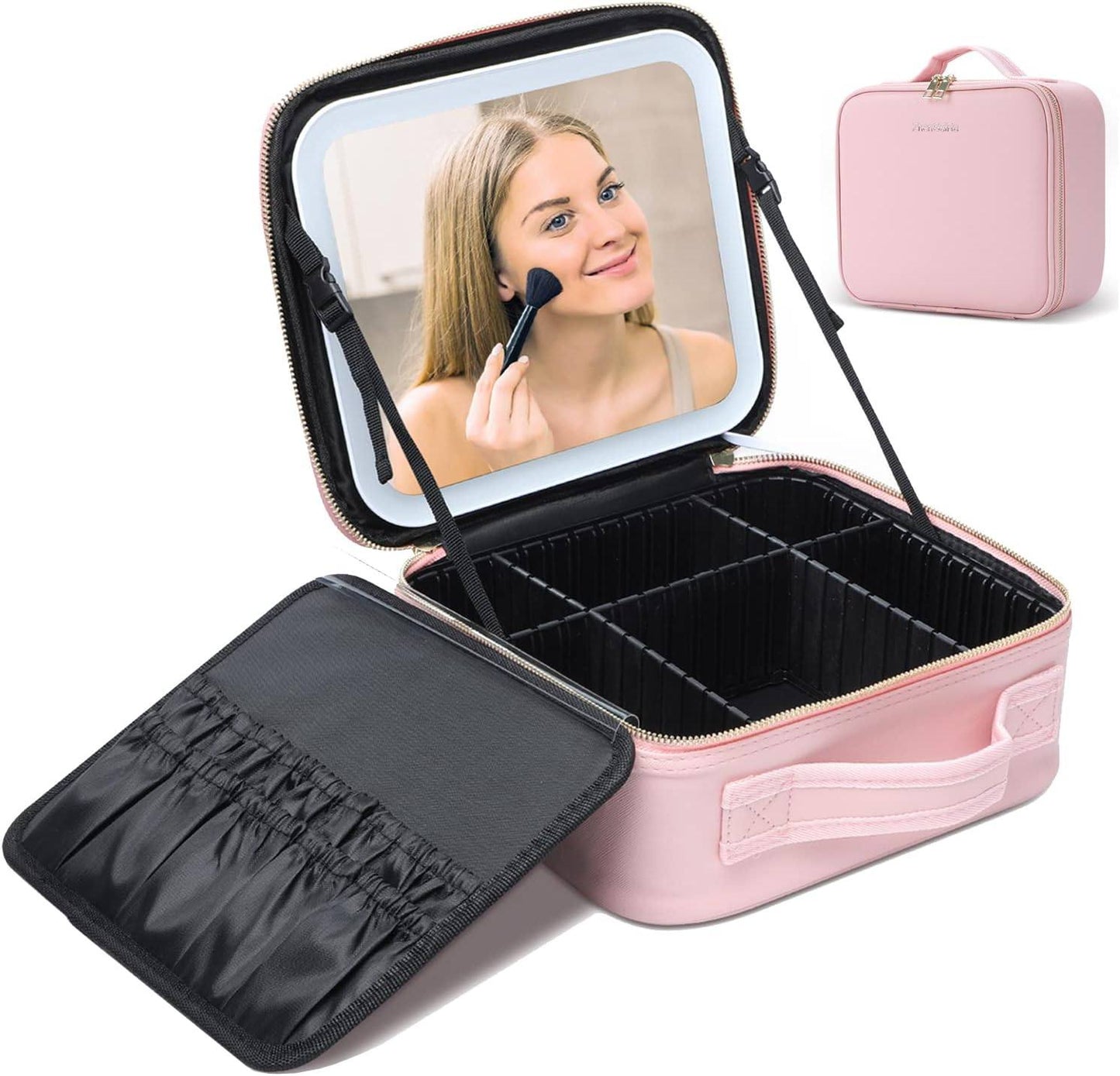 Phonery GlamSavvy ® Makeup Vanity Box With Mirror And Lights-Getphonery