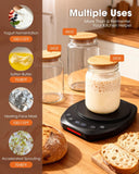 Sourdough Starter Warmer-MQUPIN Sourdough Warming Mat with Precise Temperature Control(70-120°F), 0-24H Timer Alert & Memory Function Sourdough Warmer, Upgraded for Home Bread Baking