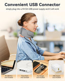 Heated Neck Brace Cervical Collar - Neck Support Brace with Heating Pad, Soft Foam Wraps Keep Vertebrae Stable and Aligned for Relief of Cervical Spine Pressure for Women & Men (M Size) Grey
