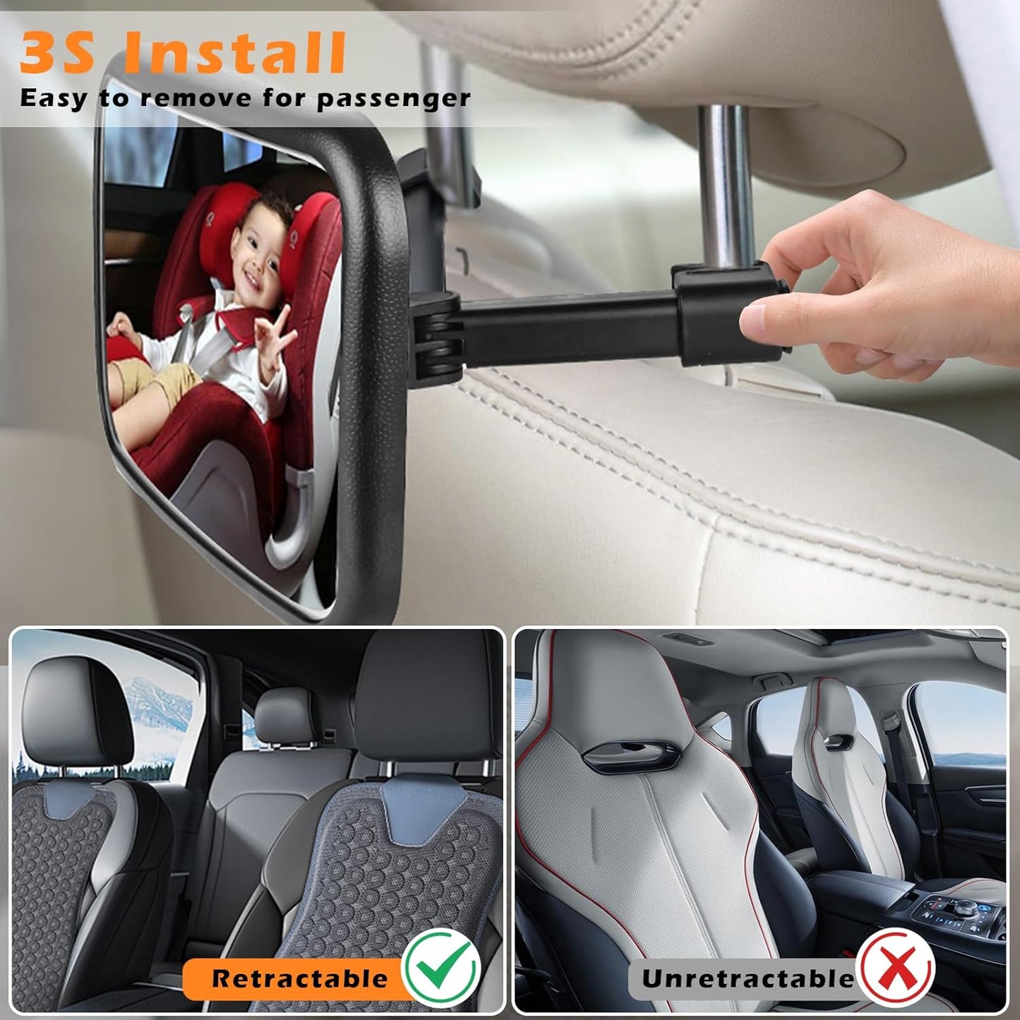 Phonery NiteGaze ® Baby Car Mirror