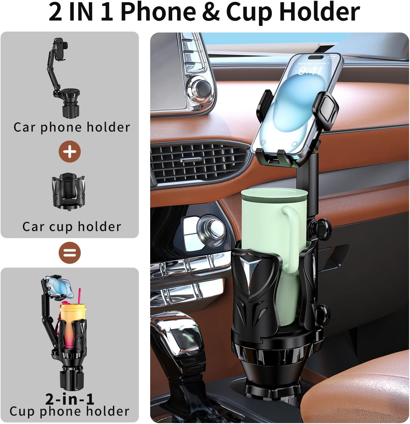 Phonery GripHub ® Car Cup Phone Holder