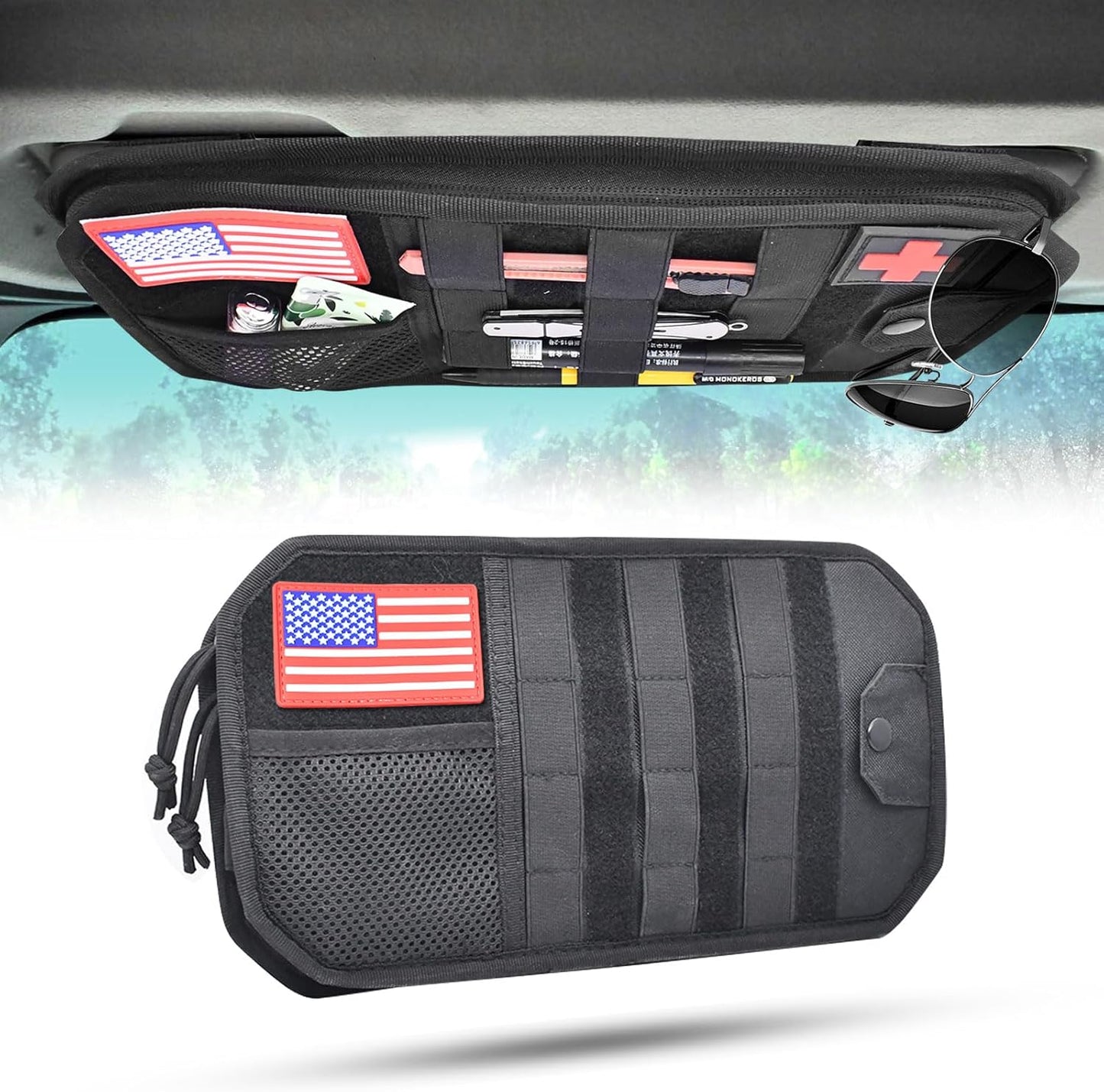 Phonery SunPouch ® Sunglass Holder Pouch for Car Visor