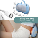 Christmas Gifts for Women Men,White Elephant Gifts,Shiatsu Neck Back Massager for Pain Relief Deep Tissue,Back Massager Deep Tissue Kneading with Heat,3D Electric Pillow(Blue)
