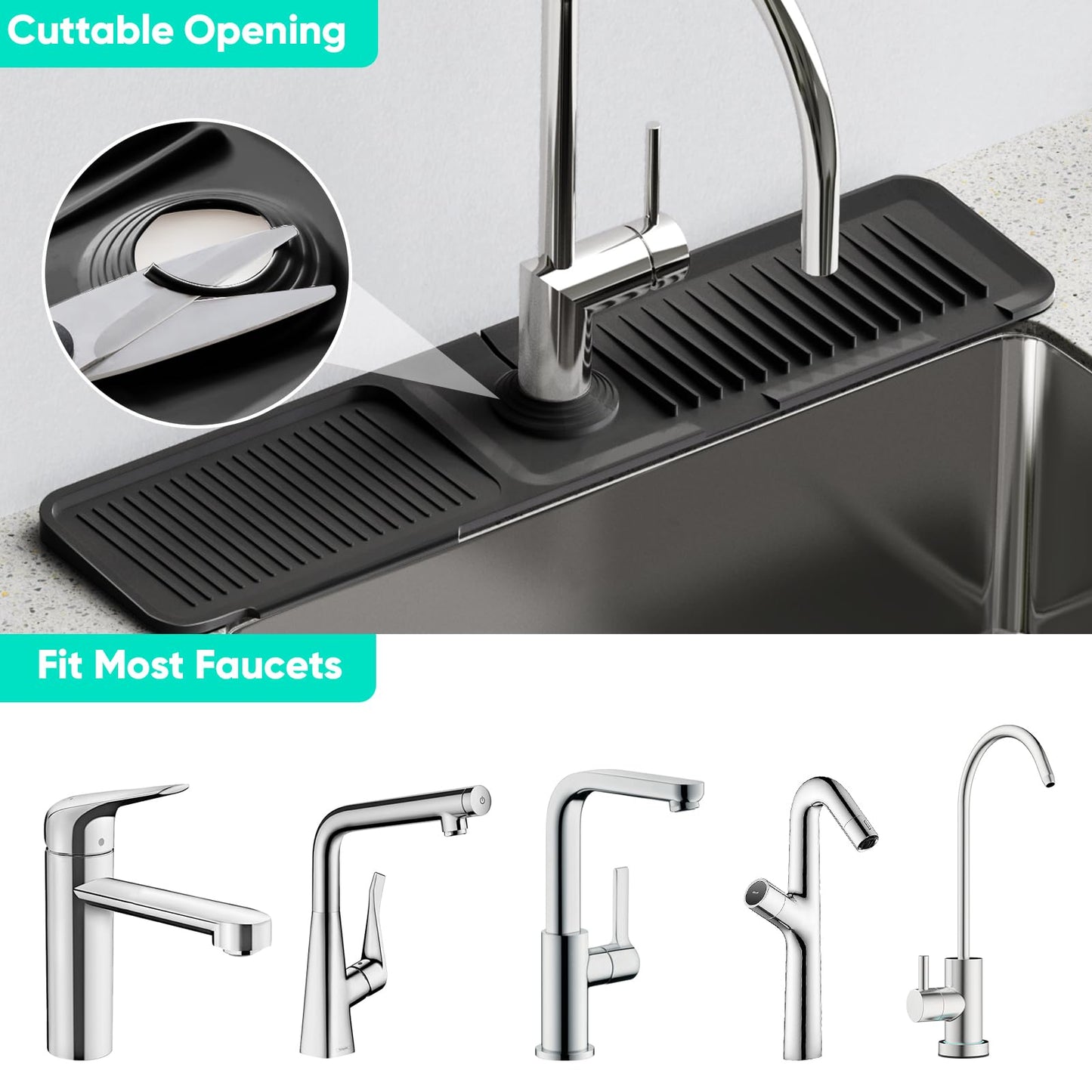 Phonery DrySink ® Faucet Mat for Kitchen Sink-Getphonery