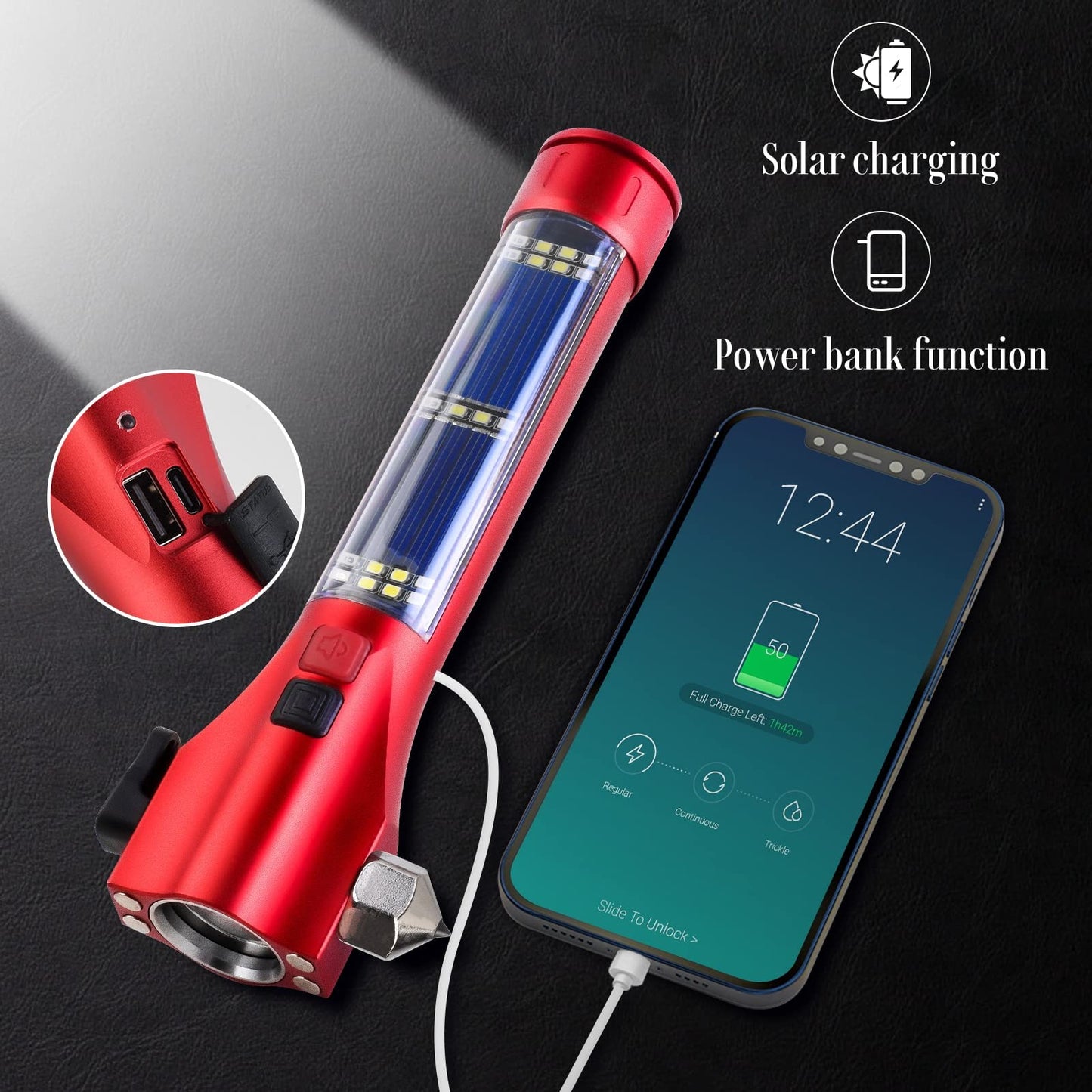 Phonery RescueTorch ® Car Safety Hammer