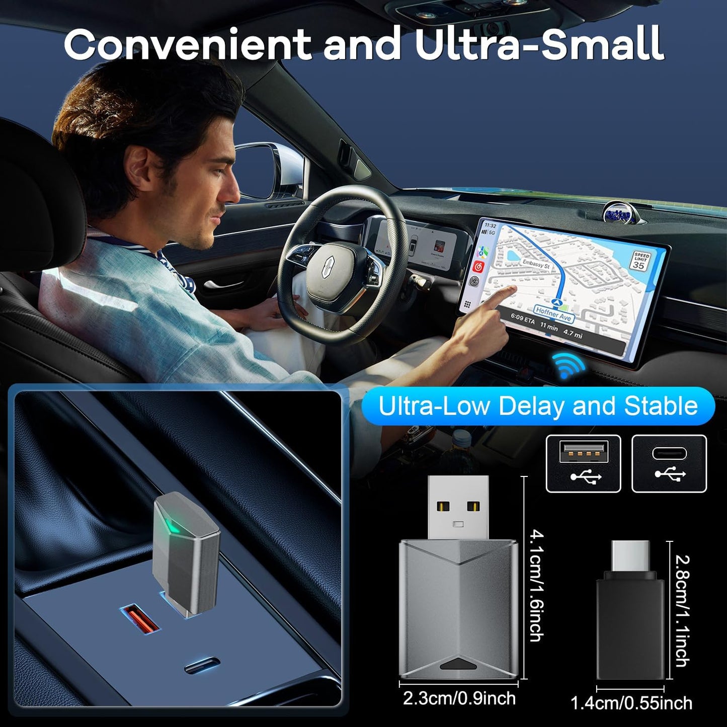 Phonery CarPlayGo ® Carplay Wireless Adapter for Car