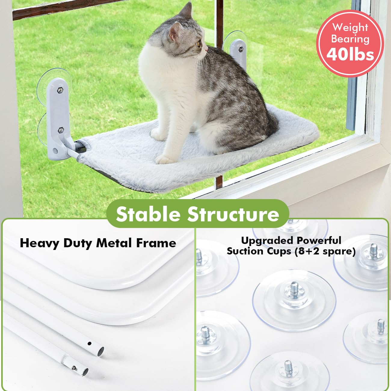 Phonery Purrview ® Window Cat Hammock Set of 2-Getphonery