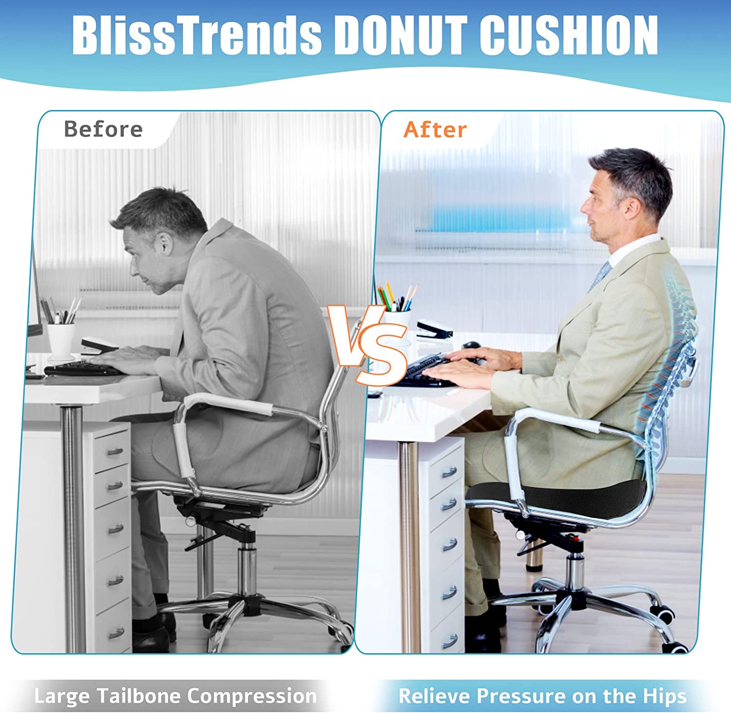donut pillow-Phonery CushioNest ® Donut Pillow Seat Cushion-Getphonery