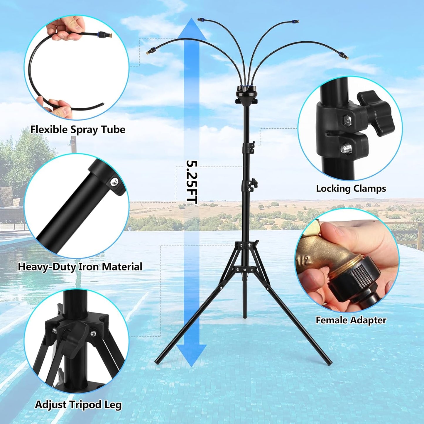 Phonery AquaBreeze ® Standing Mister for Patio