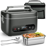 1.2L Cordless Electric Lunch Box – 20000mAh Rechargeable Portable Food Warmer with 5-Sided Heating, Auto Temperature Control, Leakproof & BPA-Free – Perfect for Office, Truck, Outdoors