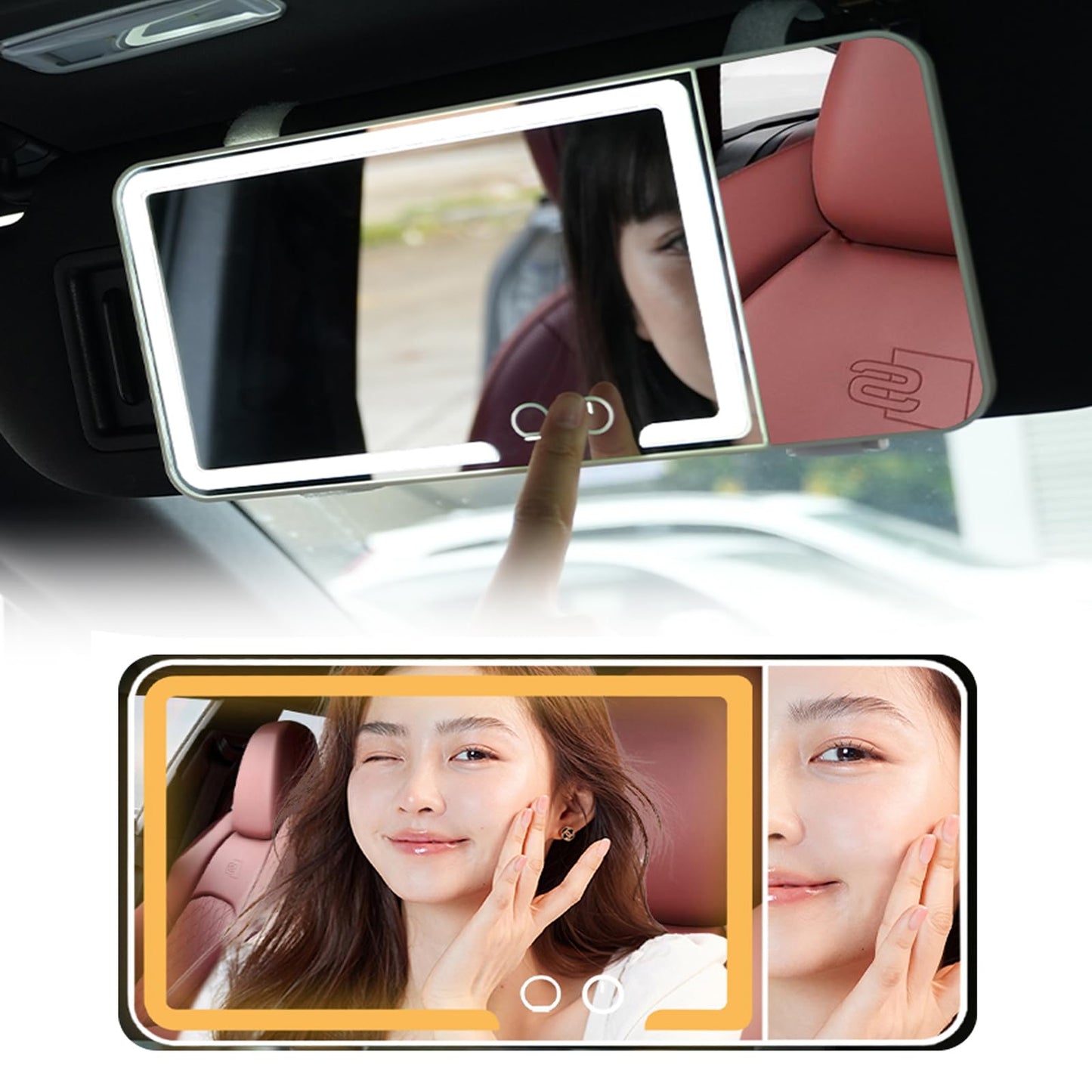 Phonery AuraVisor ® Car Sun Visor Vanity Mirror with Lights