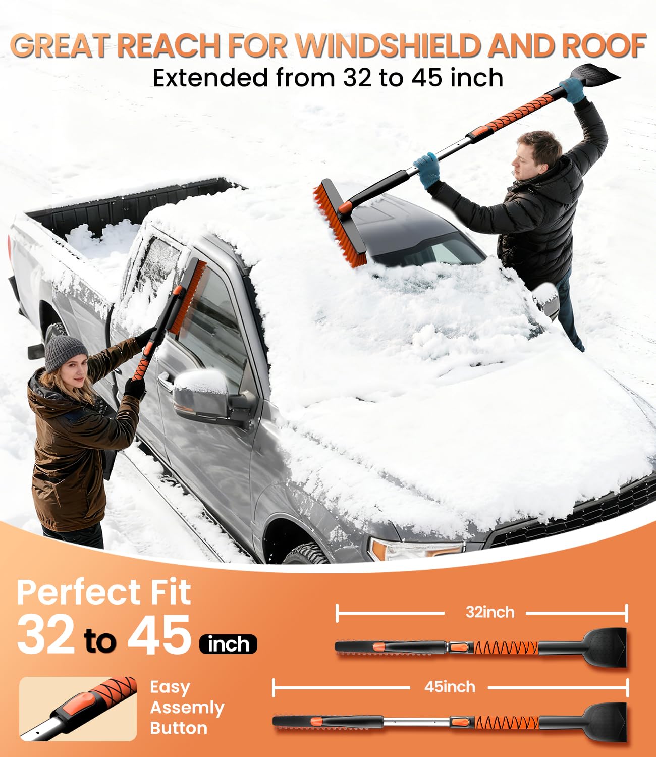 Phonery Torrent Tools 3 in 1 car snow brush