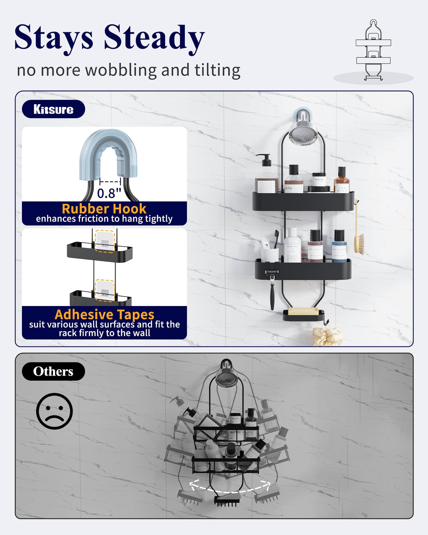 Phonery StackRack ®  Best Hanging Shower Caddy