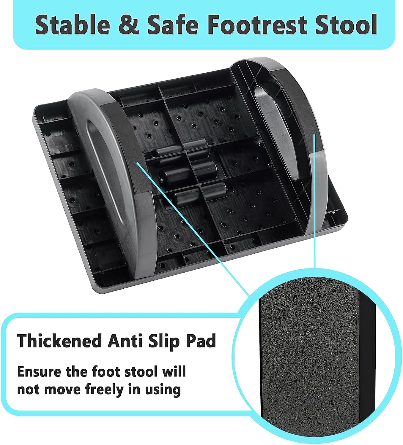 Phonery FootEase ® Rocking Foot Rest for Under Desk-Getphonery