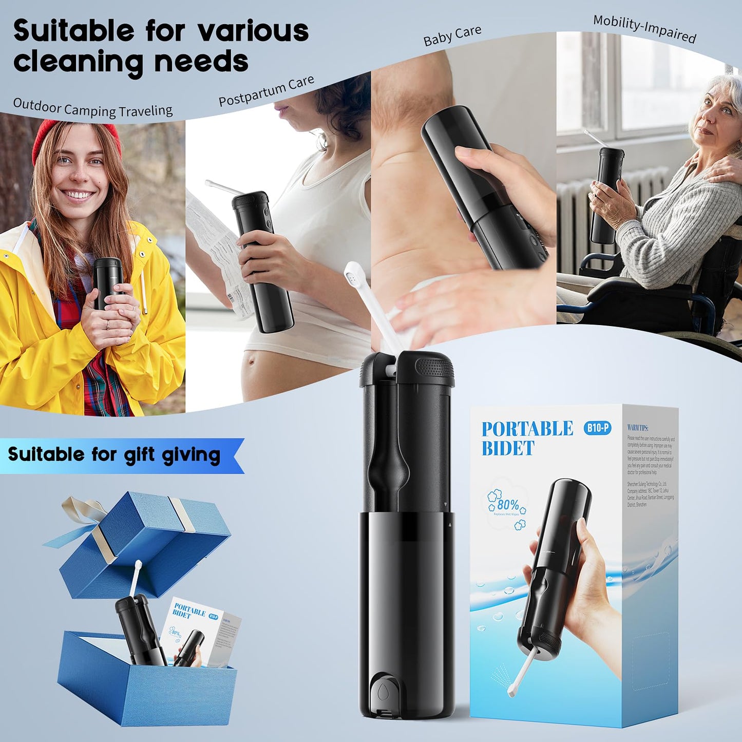 Phonery AquaPure ® Portable Bidet for Travel