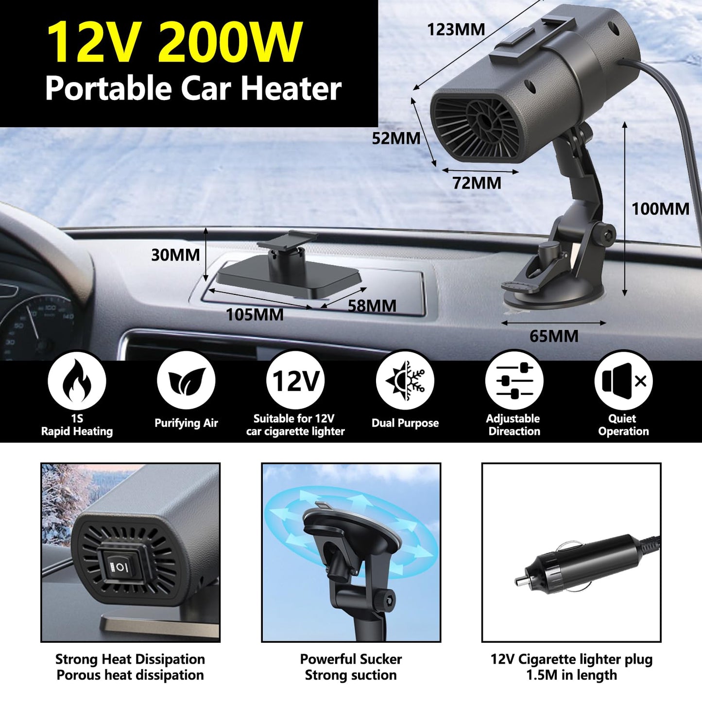  Phonery FrostAway portable car heaters