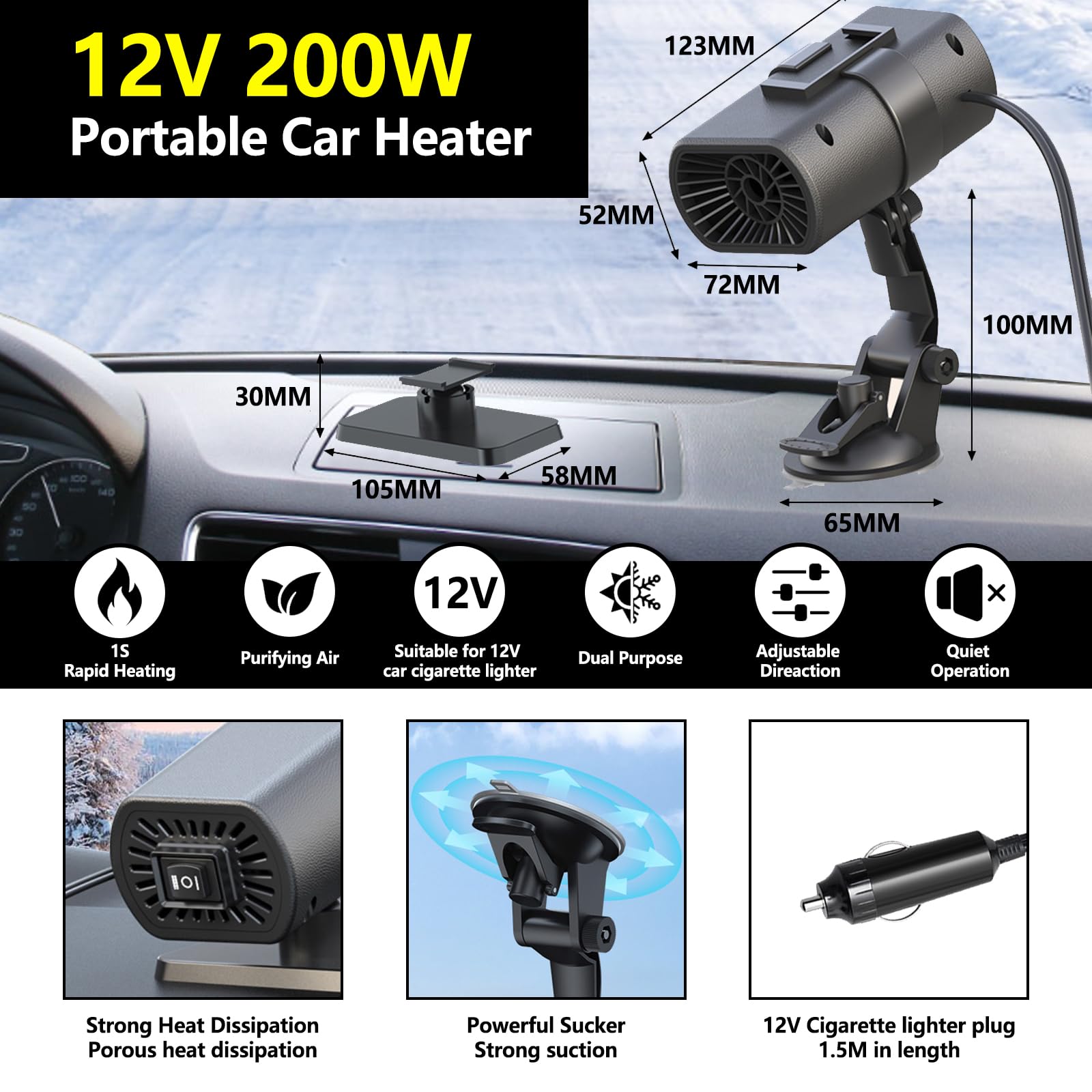  Phonery FrostAway portable car heaters