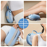 Christmas Gifts for Women Men,White Elephant Gifts,Shiatsu Neck Back Massager for Pain Relief Deep Tissue,Back Massager Deep Tissue Kneading with Heat,3D Electric Pillow(Blue)