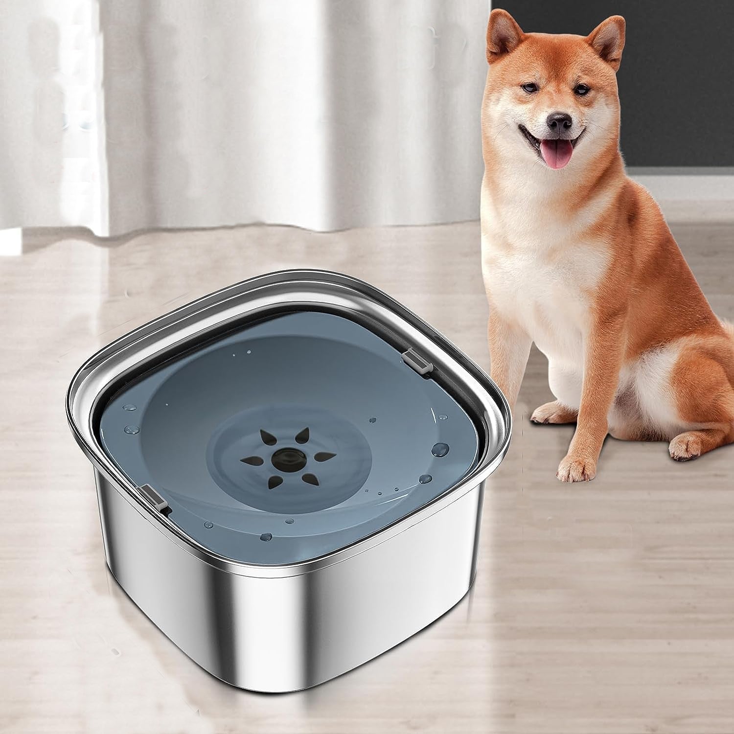 Phonery SplashShield ® Spill Proof Water Bowl for Large Dogs