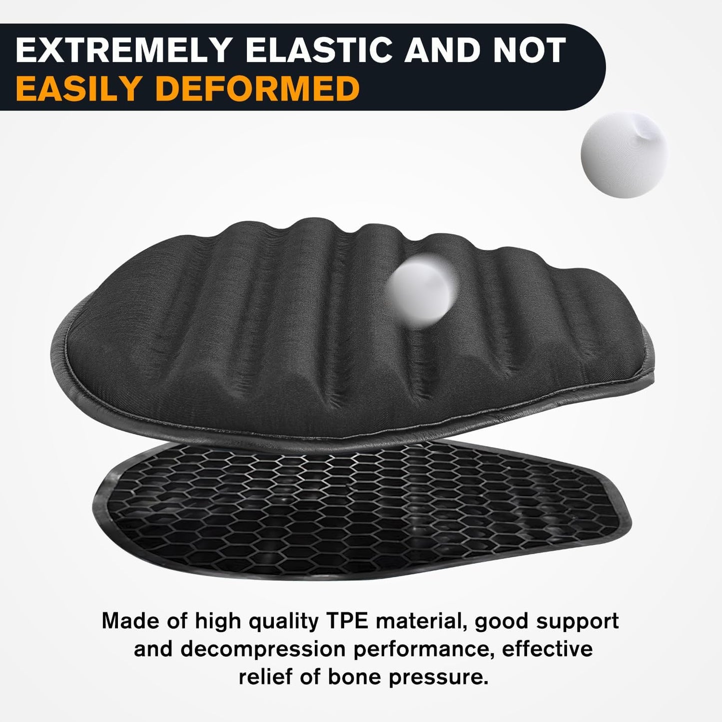 Phonery SaddleSoothe ® Motorcycle Gel Seat Cushion