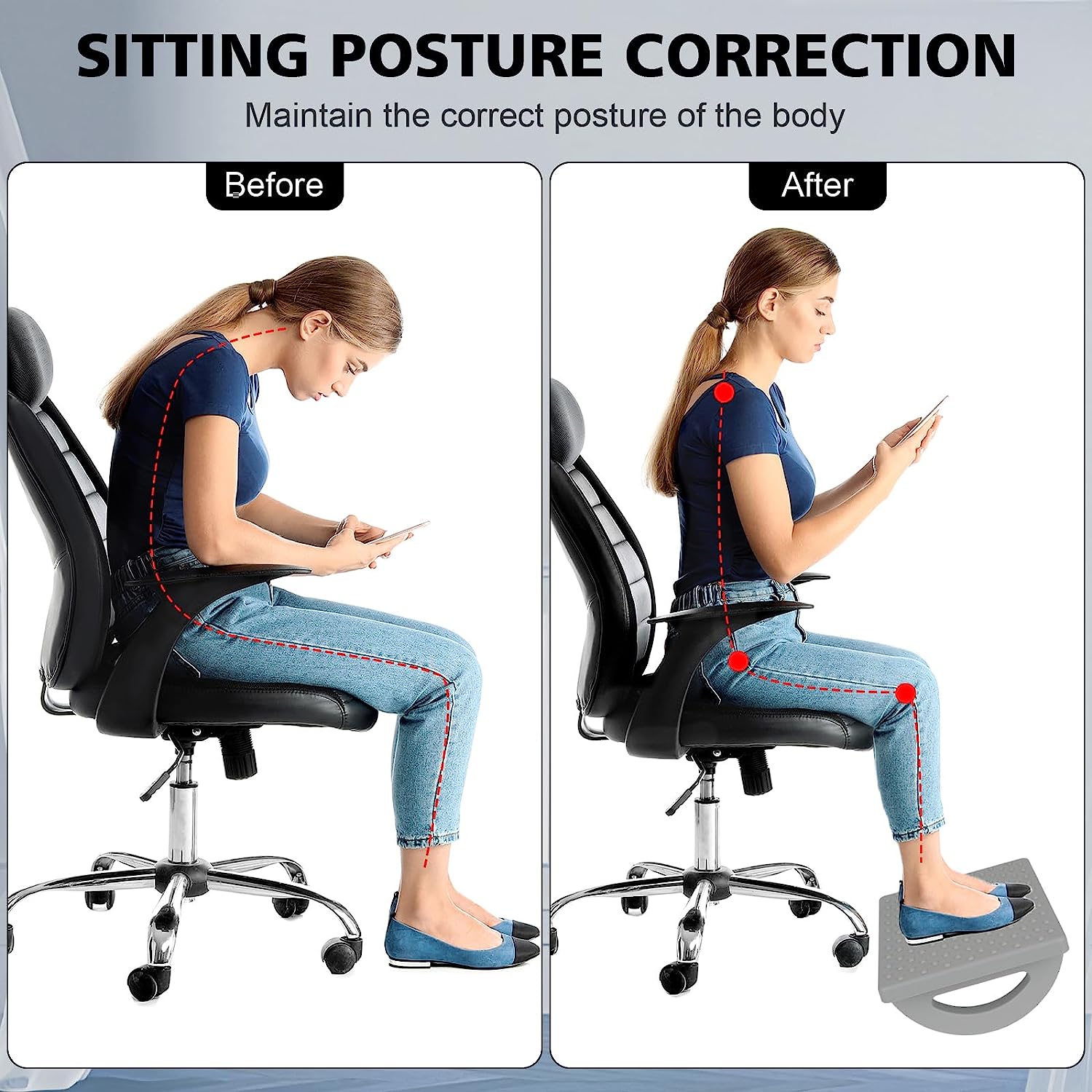 Rocking Foot Rest for Under Desk at Work - Foot Rest Under Desk